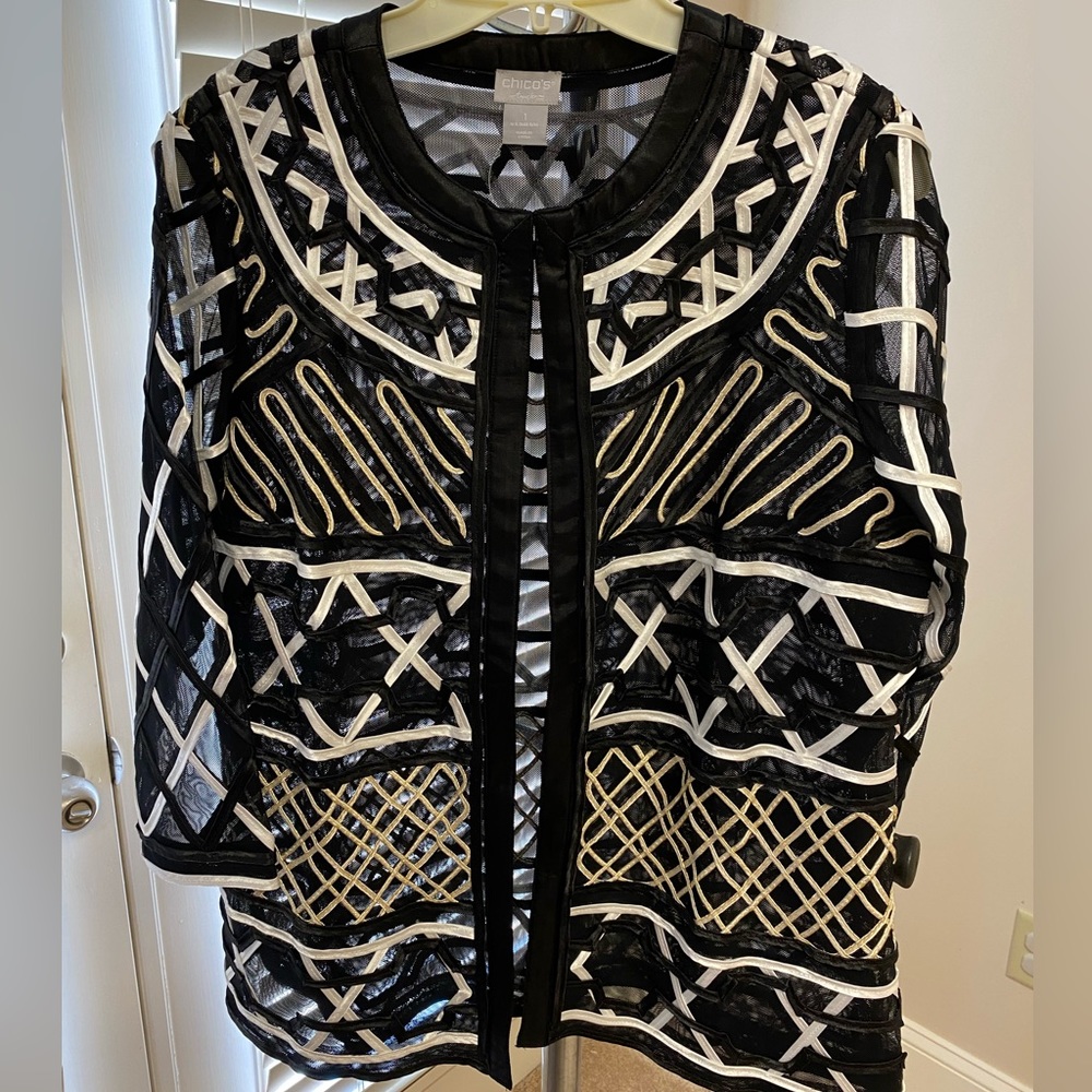 NWT Chico’s Stripe Jacket